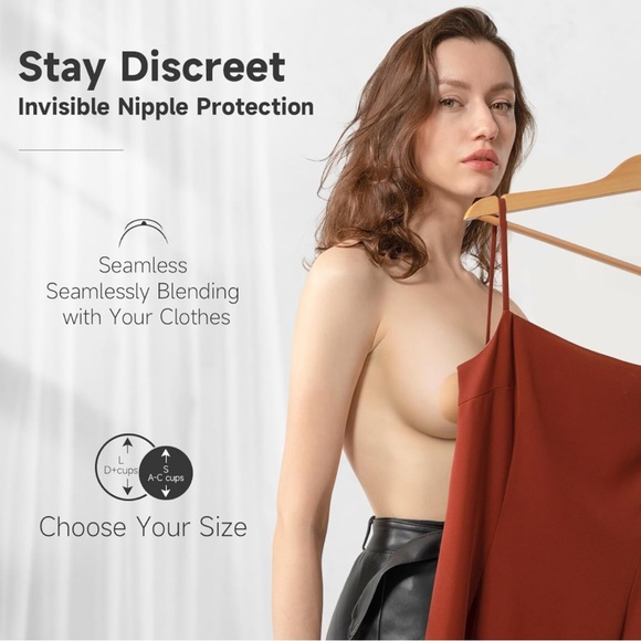 NWT Womens Nipwell Silicone Nipple cover Crème A-C Cups - Picture 4 of 6